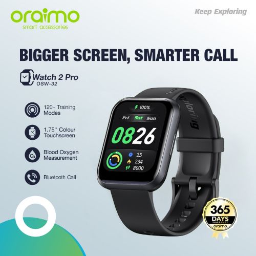 Oraimo Watch 2 Pro (OSW-32) – Montre Connectée Bluetooth avec Appels, Écran 1,75" et Suivi Santé – Image 2