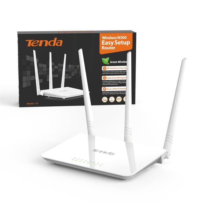 Routeur WiFi Tenda F3 - Wireless N300 Easy Setup Router, 3 Antennes