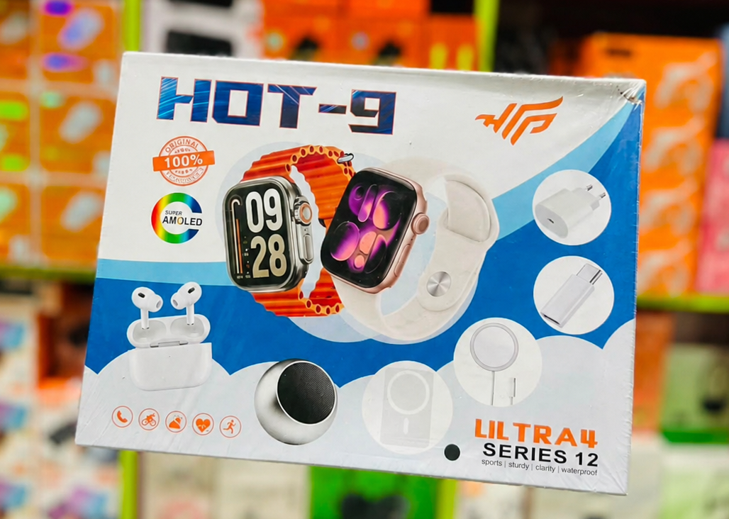 Titre : Montre Connectée H07-9 Ultra 4 – Série 12 avec Écouteurs et Accessoires – Image 2