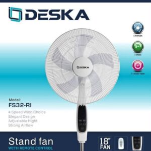 Ventilateur sur pied DESKA FS32-RI – 18 pouces avec télécommande