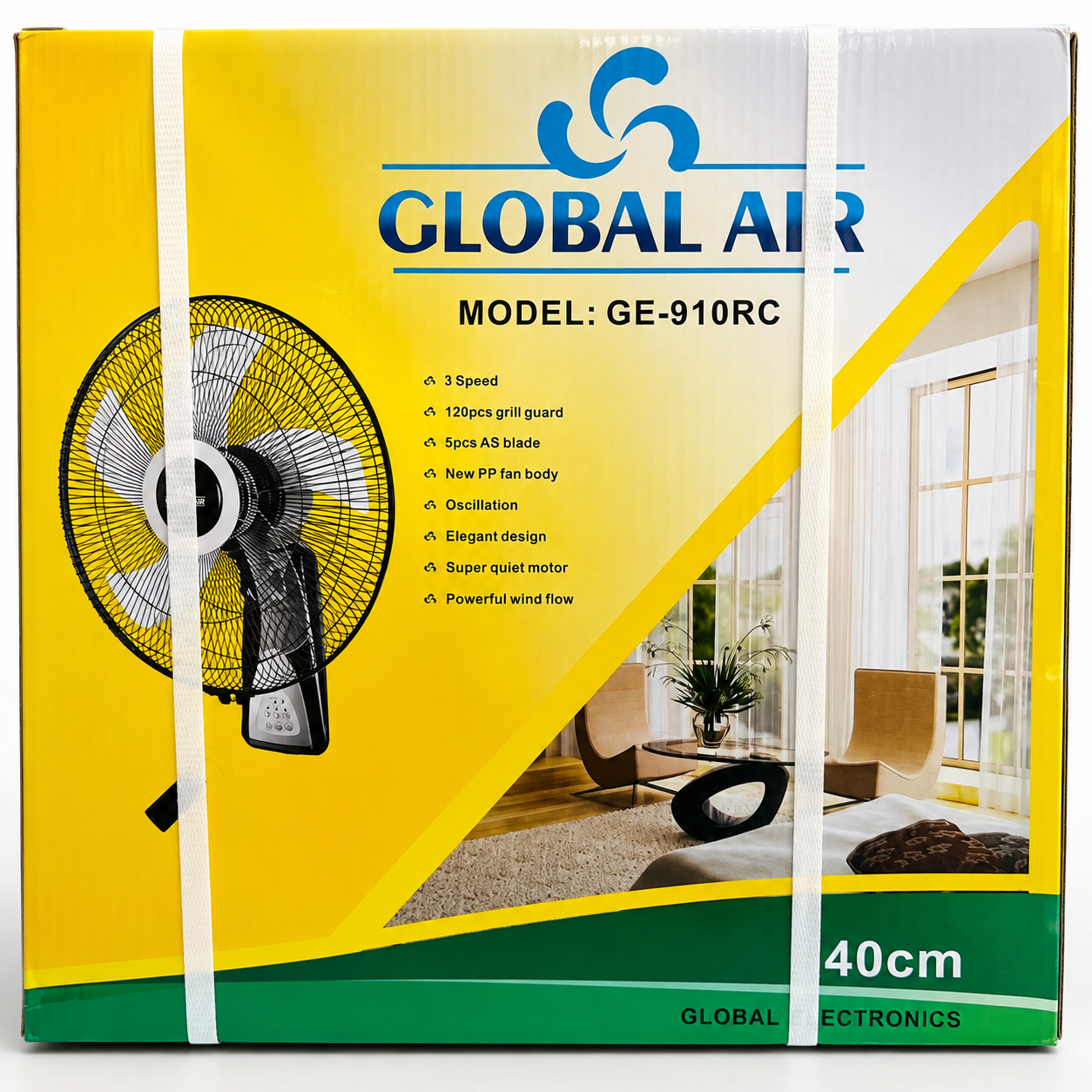 Ventilateur sur pied GLOBAL AIR 16 pouces – GE-910RC – Image 2