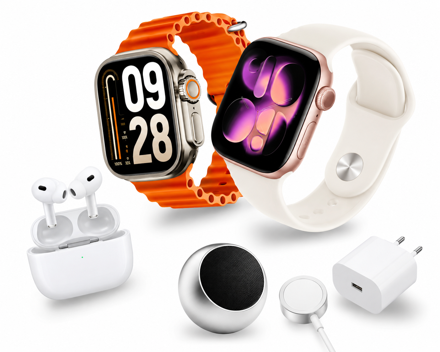 Titre : Montre Connectée H07-9 Ultra 4 – Série 12 avec Écouteurs et Accessoires