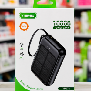 Power Bank Solaire VIEREX VP67S – 10 000 mAh