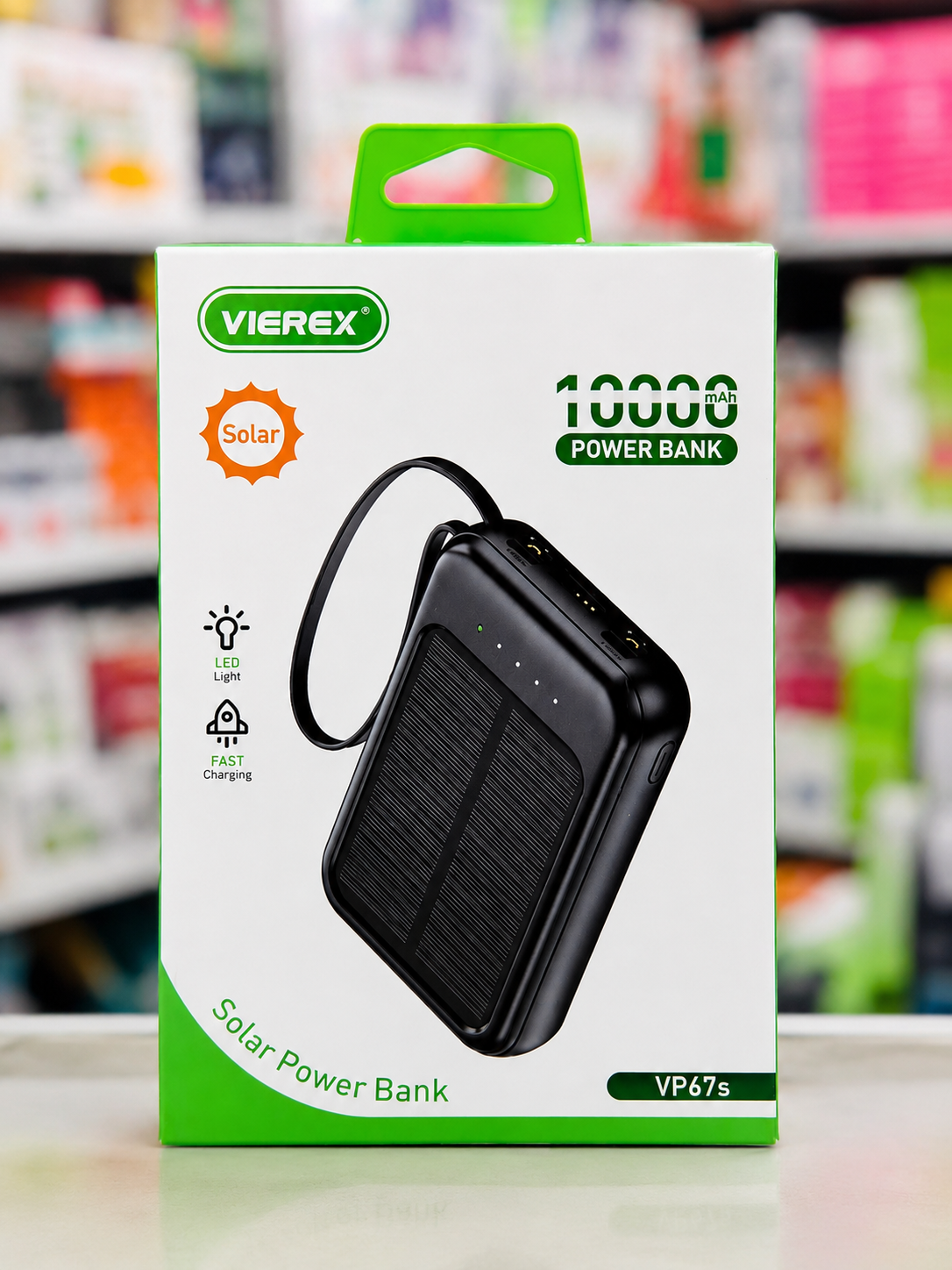 Power Bank Solaire VIEREX VP67S – 10 000 mAh