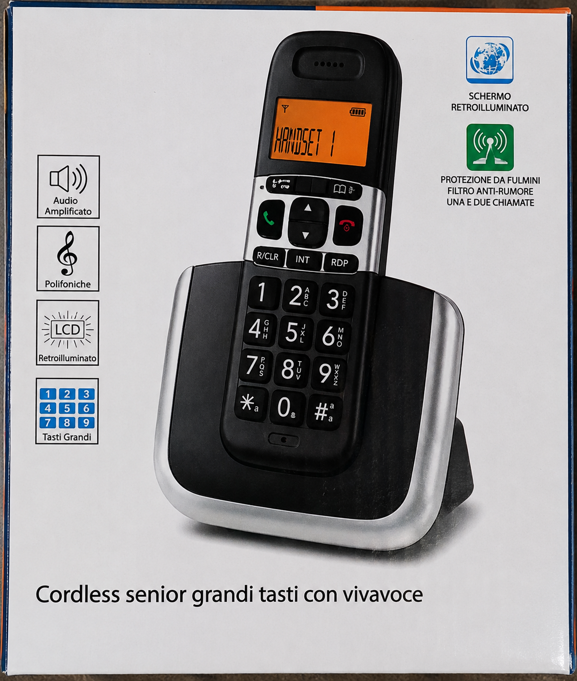 Téléphone Sans Fil Senior à Grandes Touches – Écran LCD Rétroéclairé – Audio Amplifié – Mains Libres – Image 2