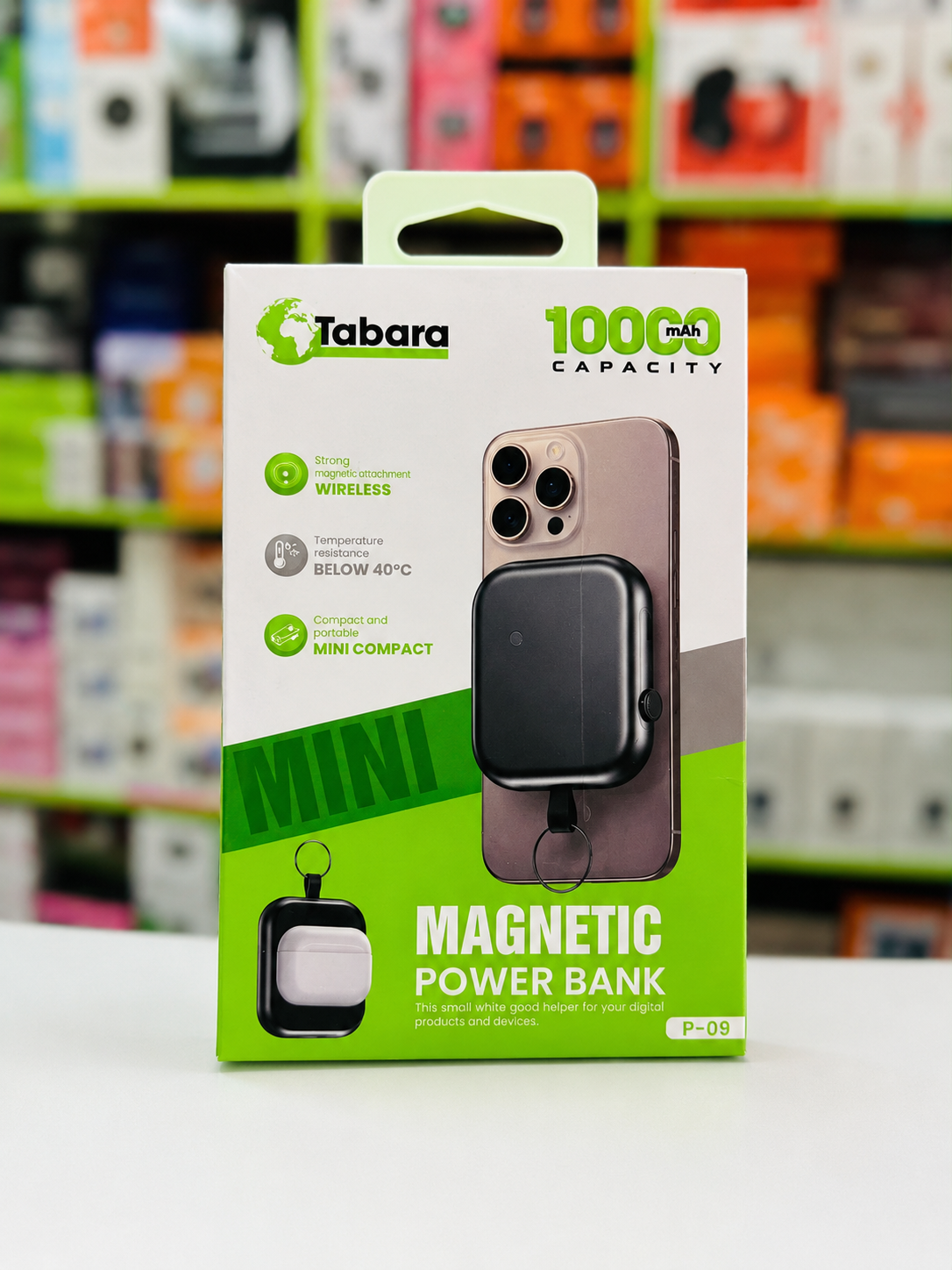 Mini Power Bank Magnétique Tabara P-09 – Charge Sans Fil
