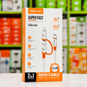 Câble Data & Charge Rapide TDKC 313 Super Fast TDK-150 – 2-en-1 C+C+PD