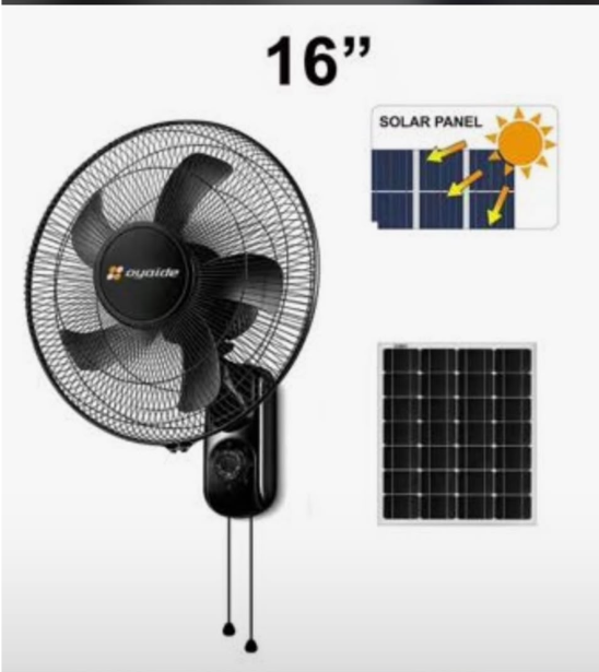 Ventilateur Mural Solaire OYAIDE 16" avec Panneau Solaire Inclus