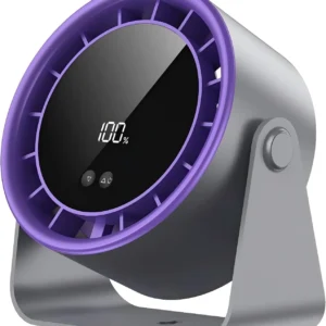 Ventilateur rechargeable à batterie avec écran LED