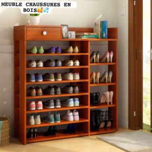 Meuble à Chaussures en Bois – Grande Capacité