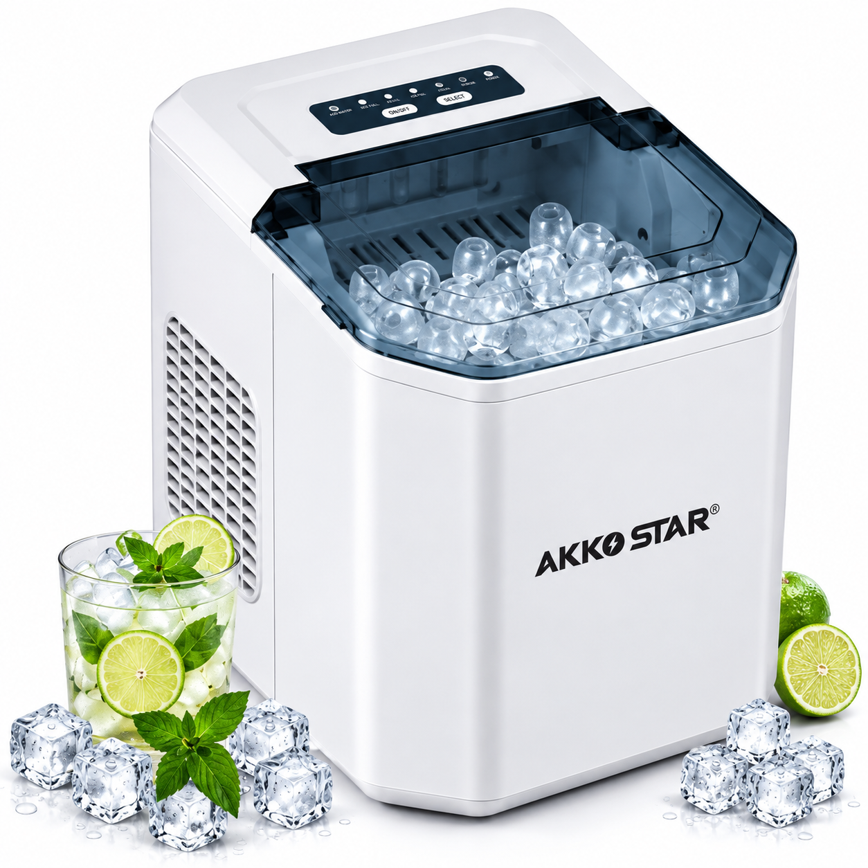 🧊 Machine à Glaçons Portable AKKO STAR – 80 W