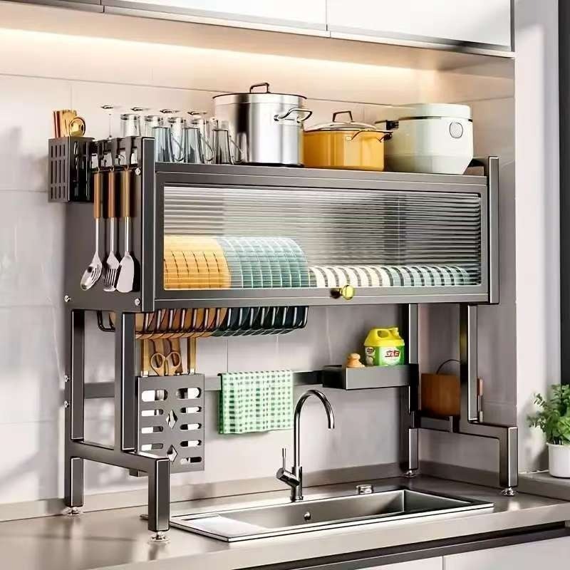 Étagère de Rangement pour Cuisine avec Égouttoir