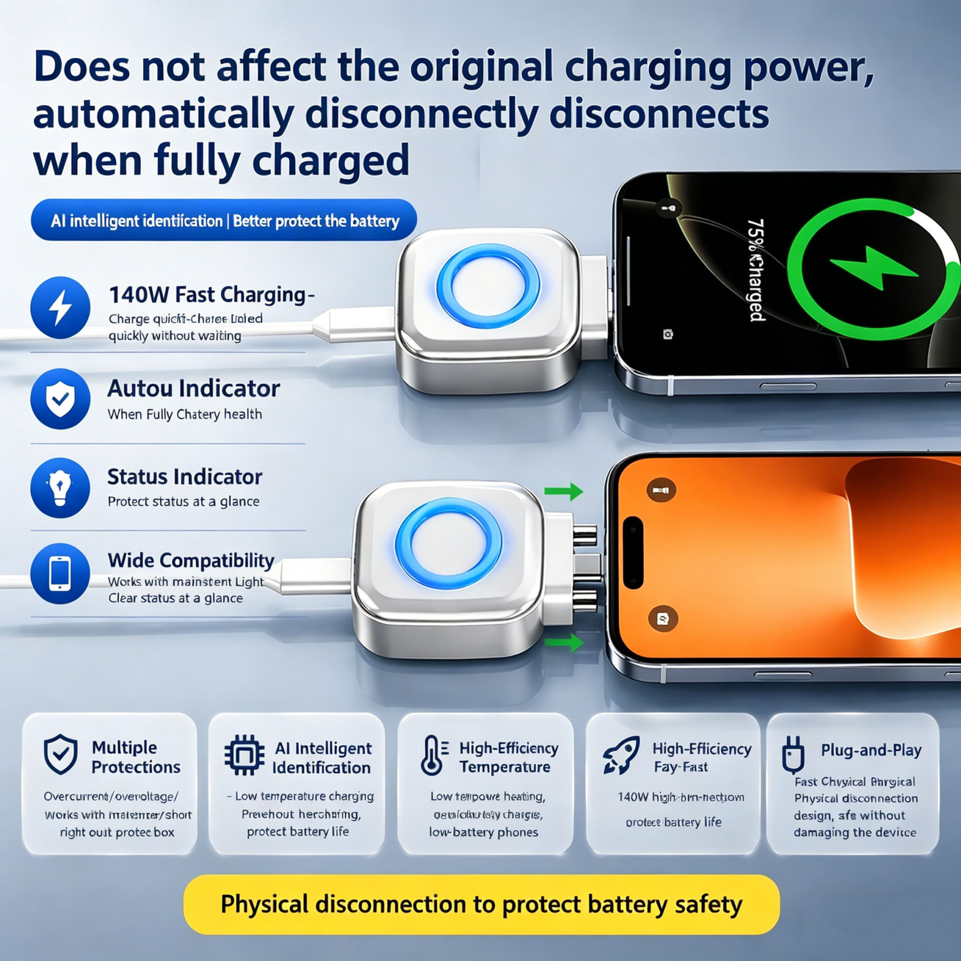 Chargeur sans fil magnétique 3-en-1 compact pour smartphone – Image 2